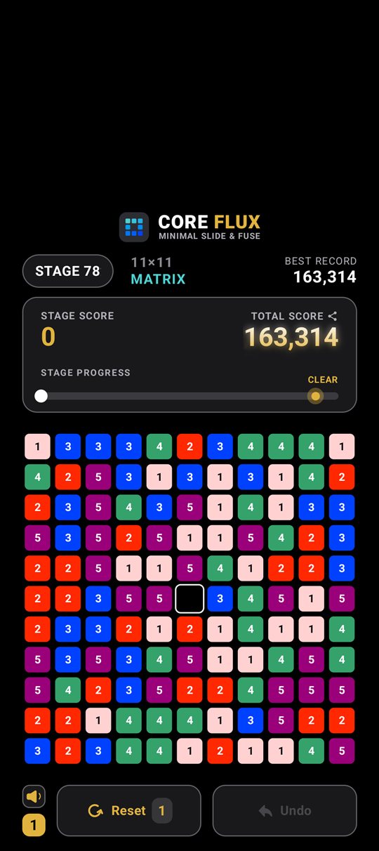 Screen with color numbers shown