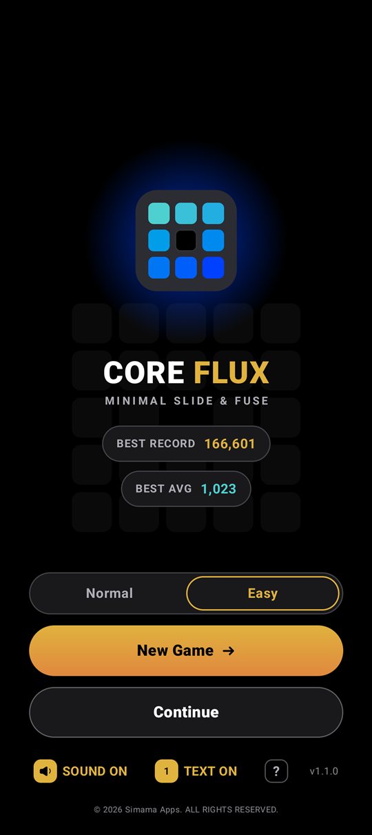 Easy mode screen